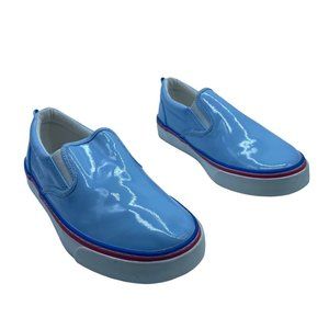 Old Navy Child Girl 1994 Shiny Blue Slip On Sneakers Loafers Size 4